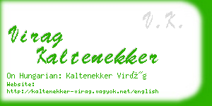 virag kaltenekker business card